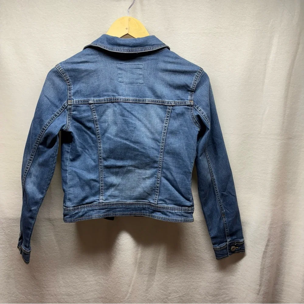 Aeropostale Womens Denim Jacket Medium‎ Wash Classic Button Front Size S